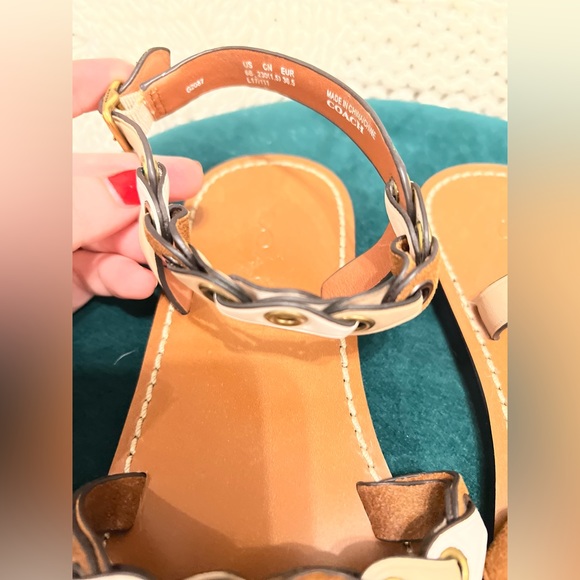 Brown and taupe Coach Sandal - Picture 4 of 5